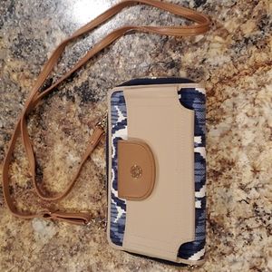 Cross-body phone wallet